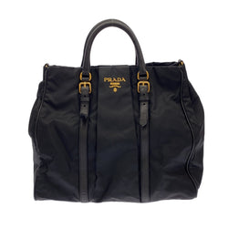 Prada Tote Bag Black Nylon Leather