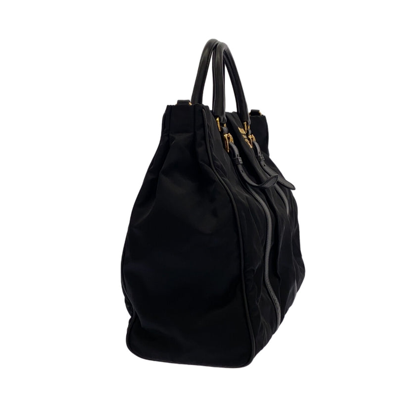Prada Tote Bag Black Nylon Leather