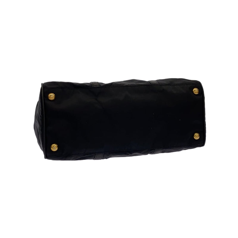 Prada Tote Bag Black Nylon Leather