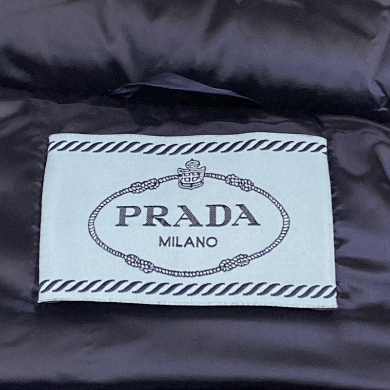 Prada Down Coat Dark Navy Nylon Women's