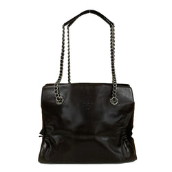 Prada Monochrome Bag Shoulder Dark Brown