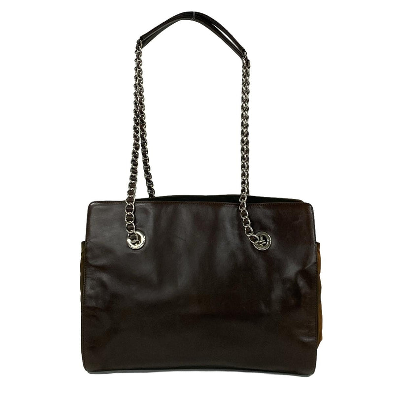 Prada Monochrome Bag Shoulder Dark Brown