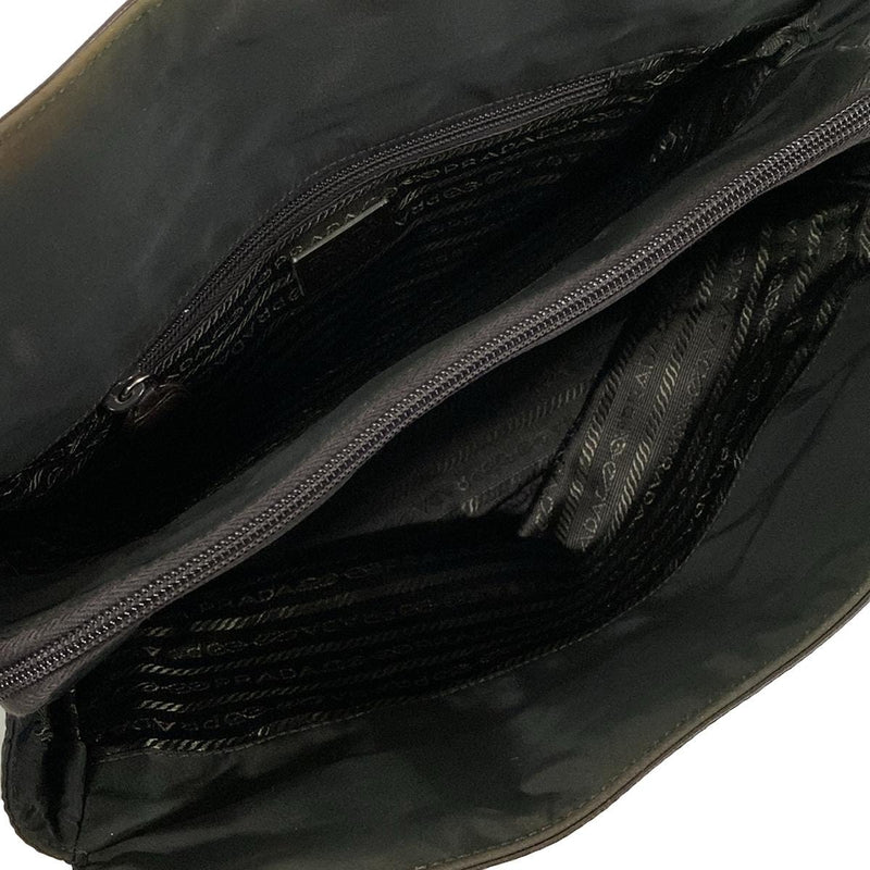 Prada Monochrome Bag Shoulder Dark Brown