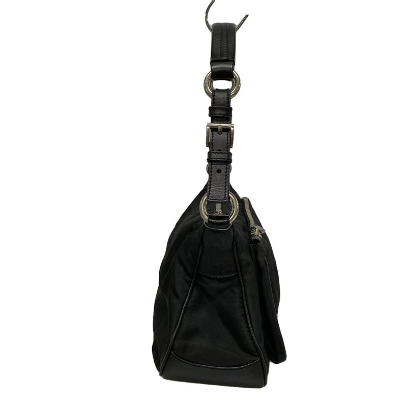 Prada Triangle Logo Shoulder Bag Black