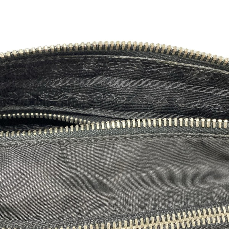 Prada Triangle Logo Shoulder Bag Black