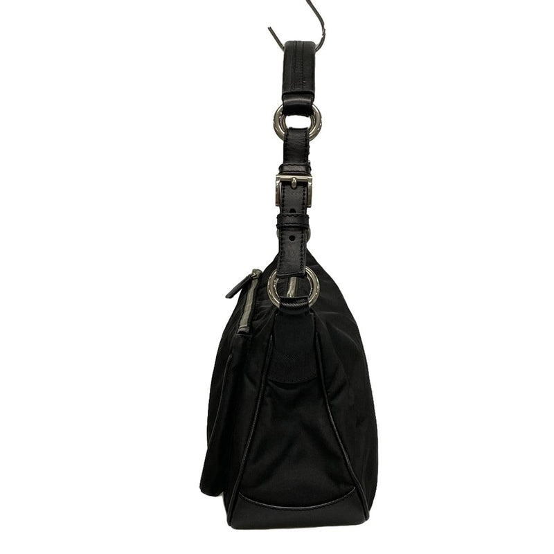 Prada Triangle Logo Shoulder Bag Black