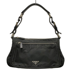 Prada Triangle Logo Shoulder Bag Black