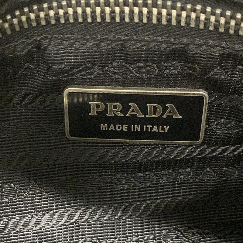 Prada Triangle Logo Shoulder Bag Black