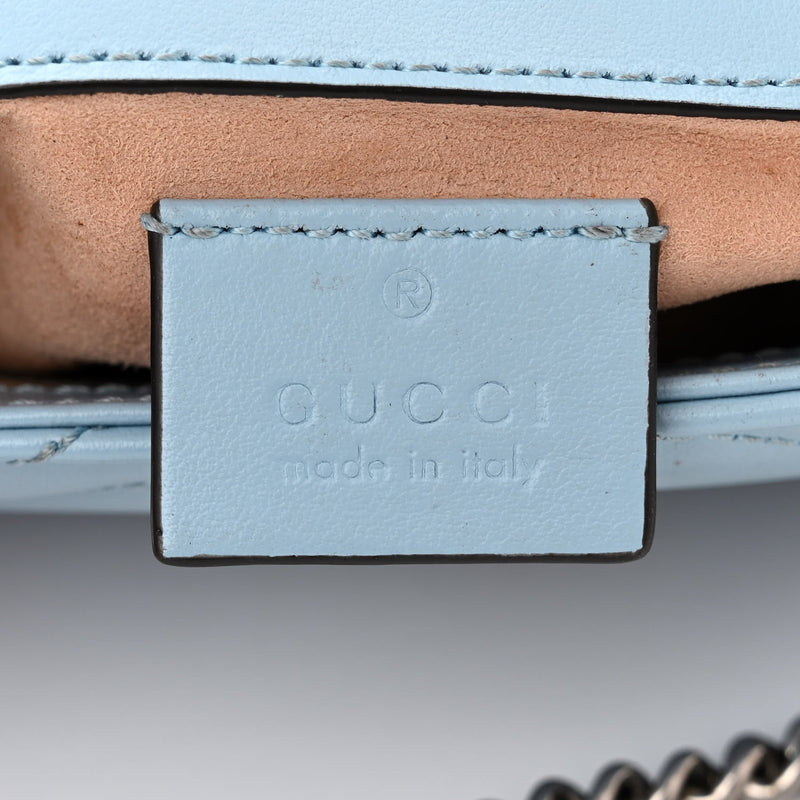 Gucci Calfskin Matelasse Super Mini Gg