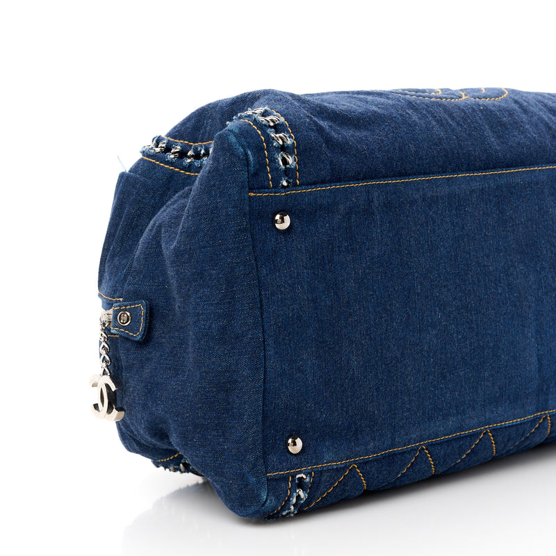 Chanel Denim Luxe Ligne Large Bowler