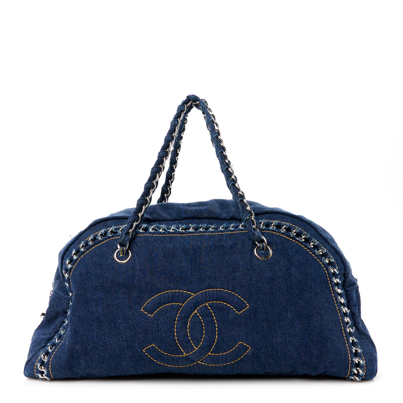 Chanel Denim Luxe Ligne Large Bowler