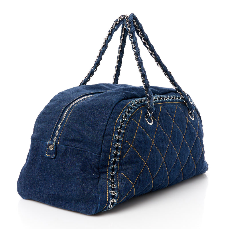 Chanel Denim Luxe Ligne Large Bowler