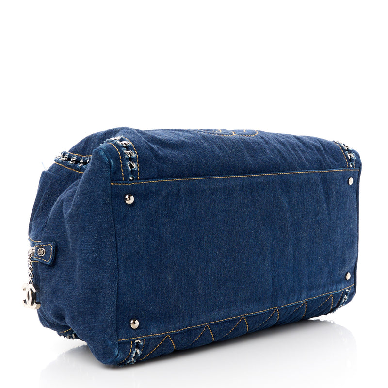 Chanel Denim Luxe Ligne Large Bowler