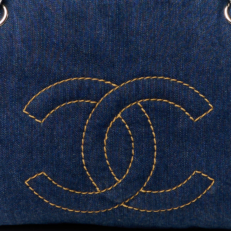 Chanel Denim Luxe Ligne Large Bowler