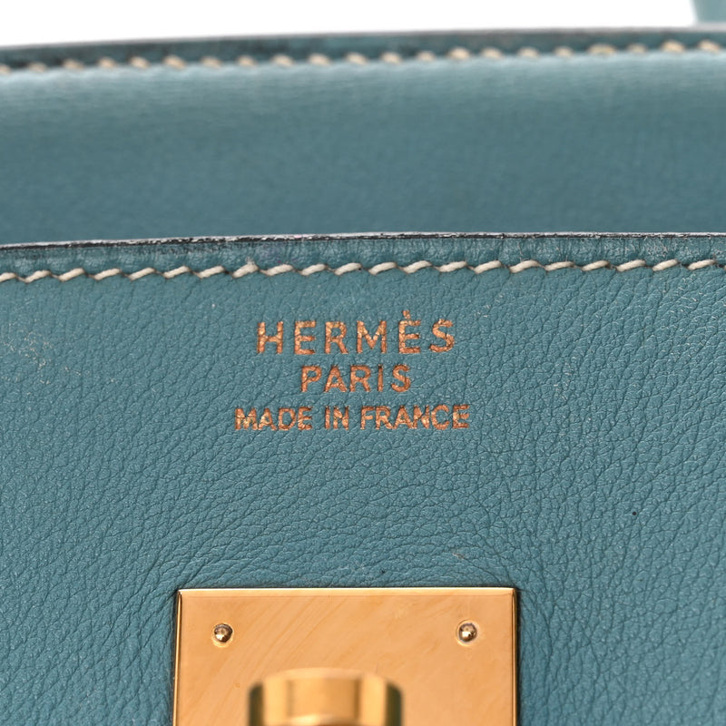 Hermes Gulliver Birkin 35 Blue Jean