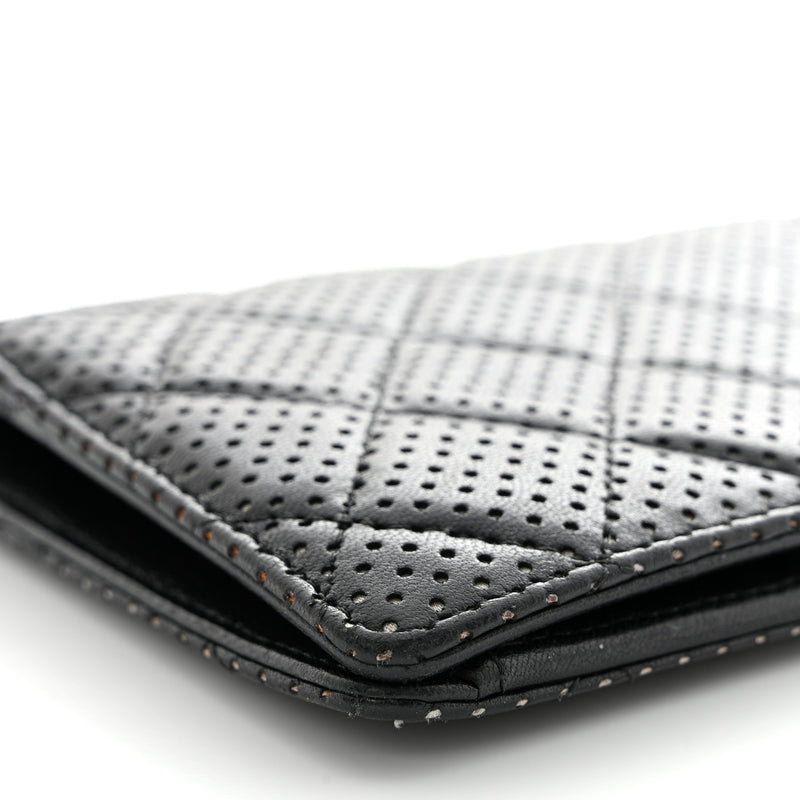 Chanel Lambskin Perforated Yen Wallet