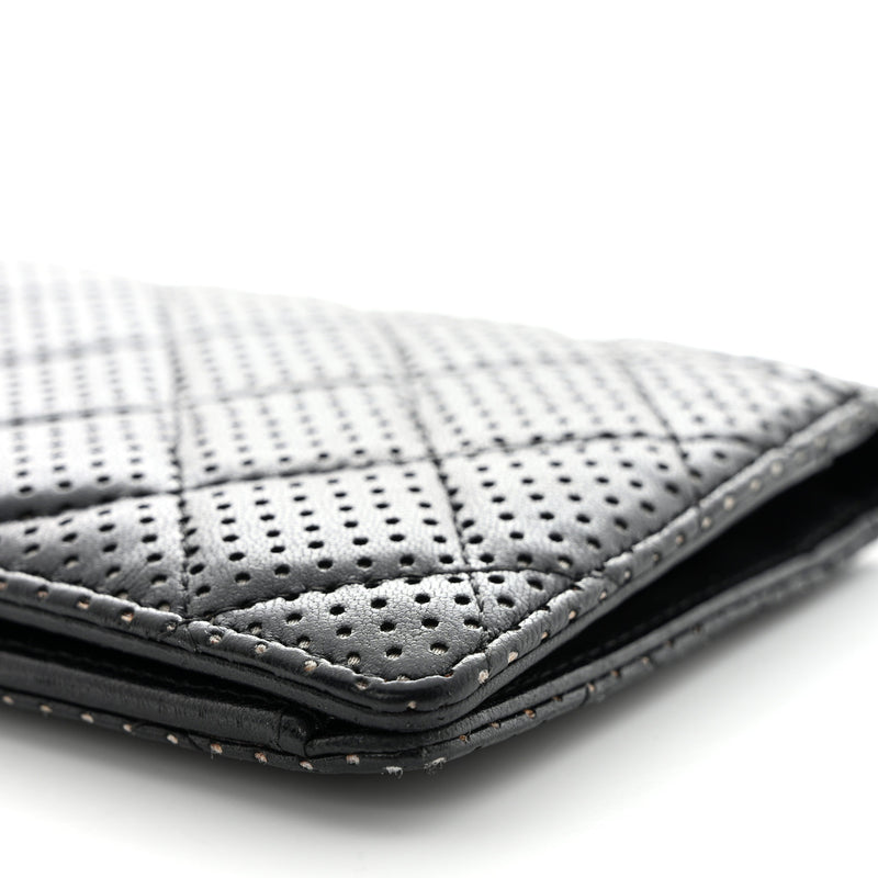 Chanel Lambskin Perforated Yen Wallet