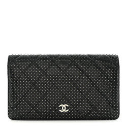 Chanel Lambskin Perforated Yen Wallet