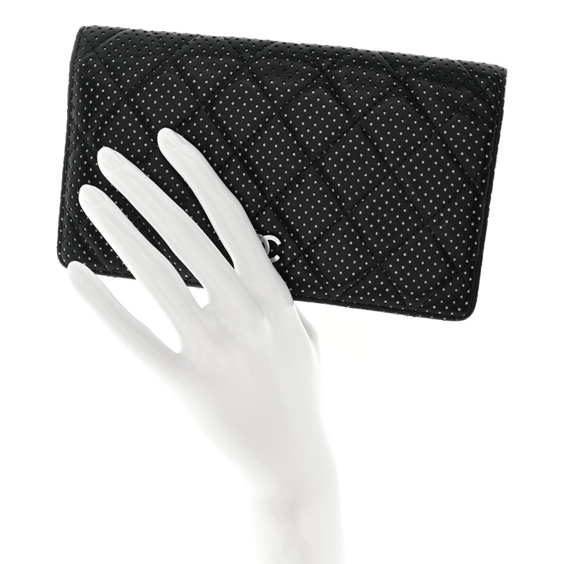 Chanel Lambskin Perforated Yen Wallet