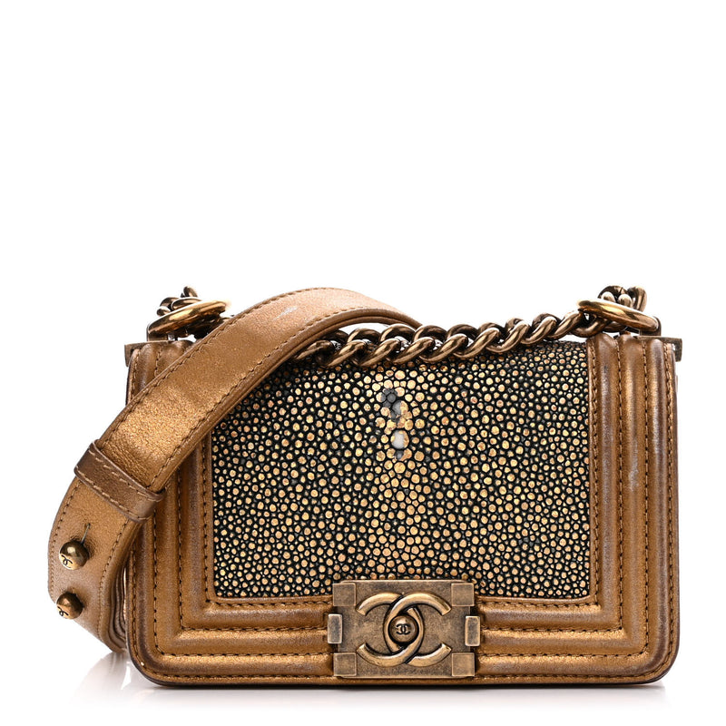 Chanel Galuchat Stingray Mini Boy Flap