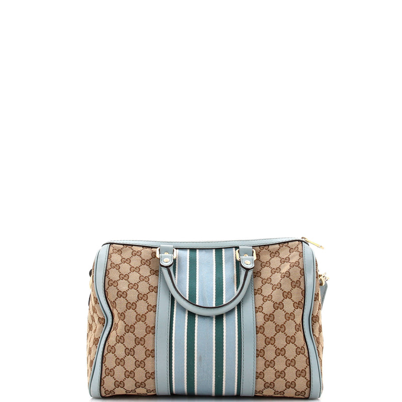 Gucci Vintage Web Boston Bag Gg Canvas