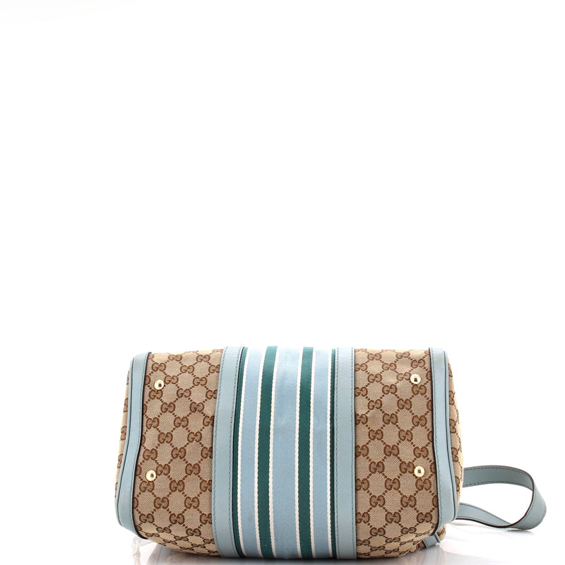 Gucci Vintage Web Boston Bag Gg Canvas