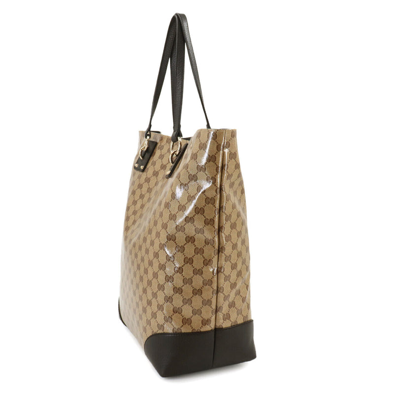 Gucci Gg Crystal Tote Bag Leather Beige