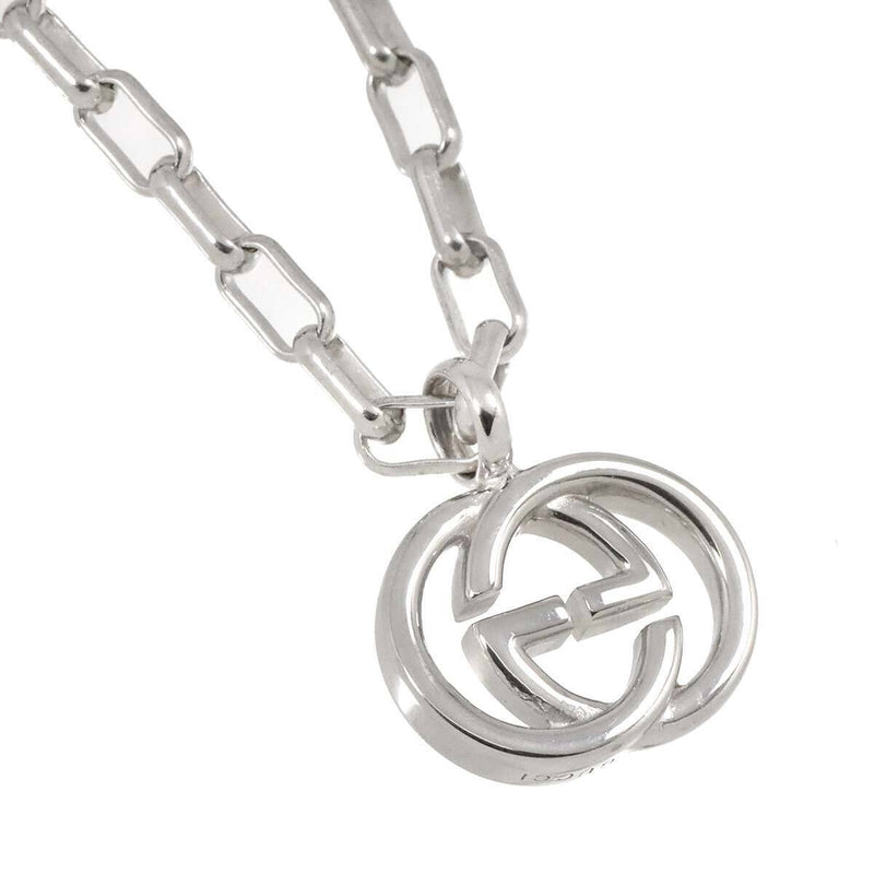 Gucci Interlocking Necklace Sv Silver