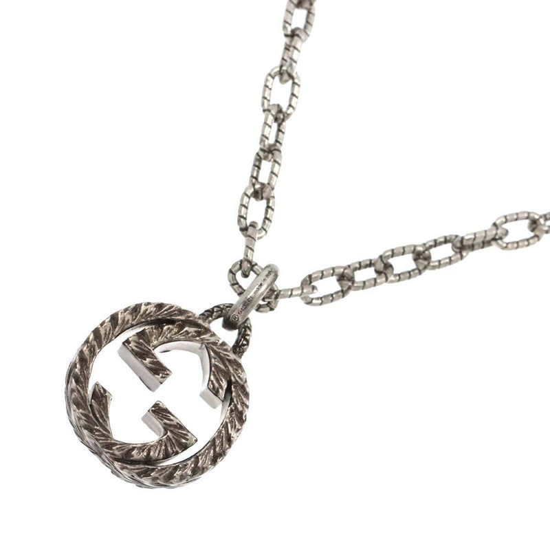 Gucci Interlocking Necklace Sv Silver