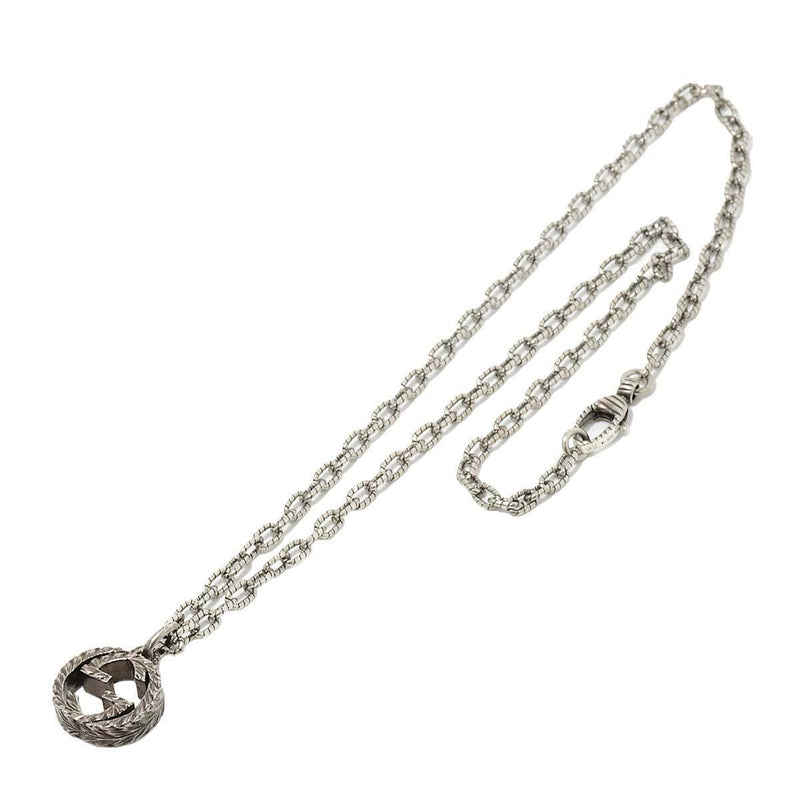 Gucci Interlocking Necklace Sv Silver