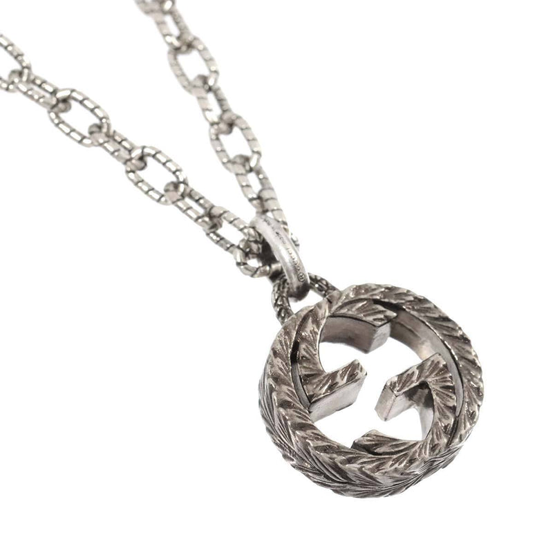 Gucci Interlocking Necklace Sv Silver