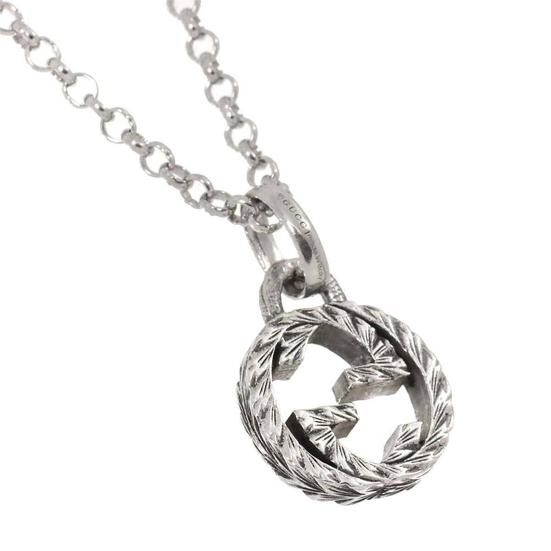 Gucci Interlocking Necklace Sv Silver