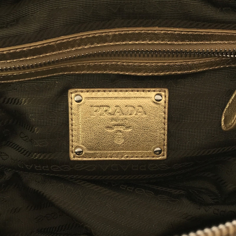 Prada Handbag Gold Chemical Fiber
