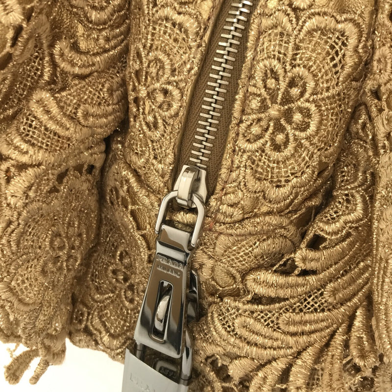 Prada Handbag Gold Chemical Fiber