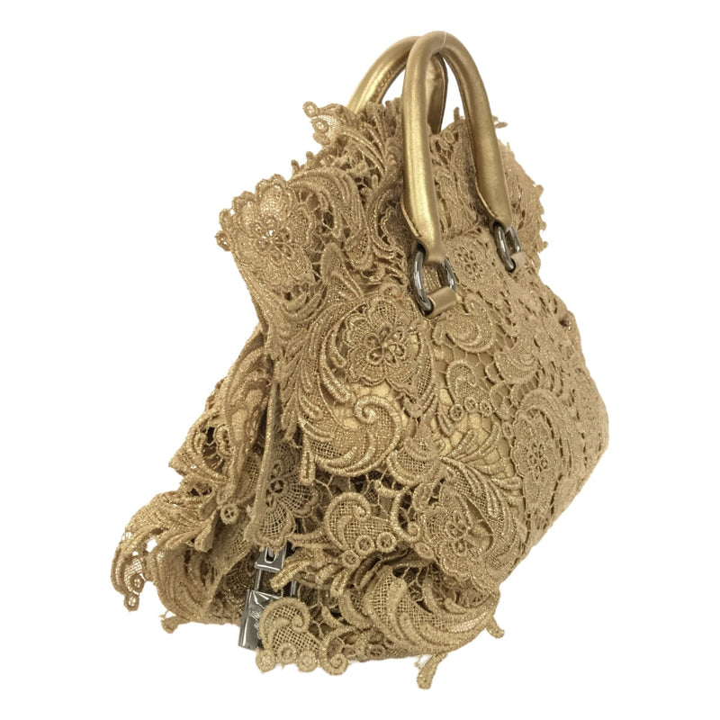 Prada Handbag Gold Chemical Fiber
