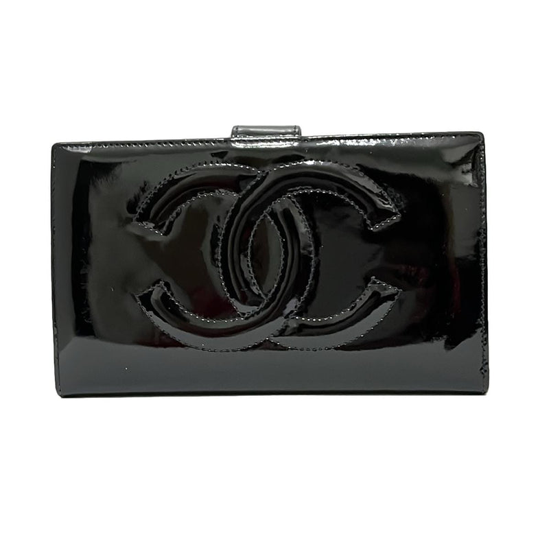 Chanel Long Wallet Black Patent/Enamel