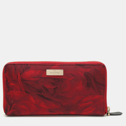 Valentino Red Printed Nylon Continental