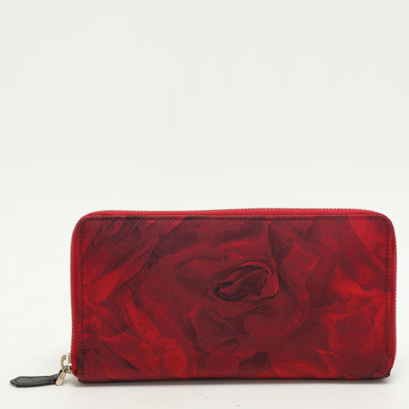 Valentino Red Printed Nylon Continental