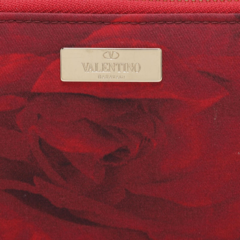 Valentino Red Printed Nylon Continental