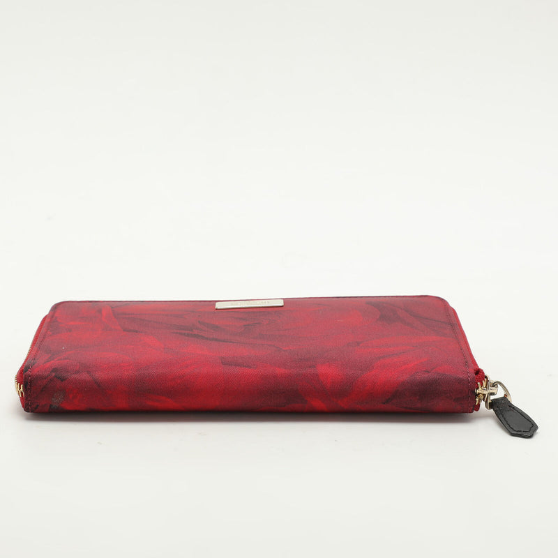 Valentino Red Printed Nylon Continental