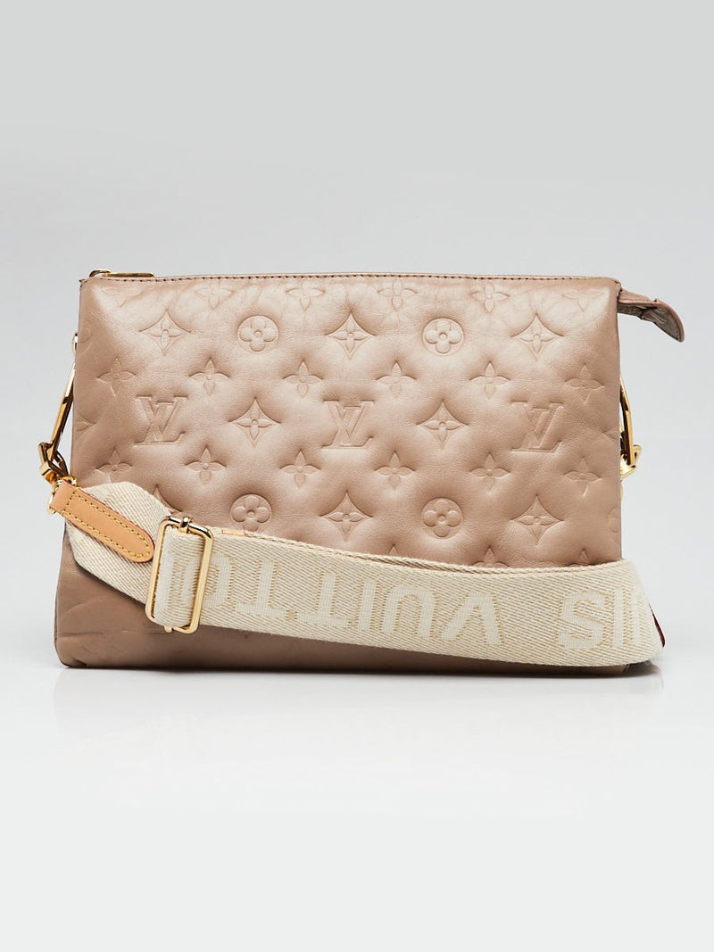 Louis Vuitton Taupe Embossed Lambskin