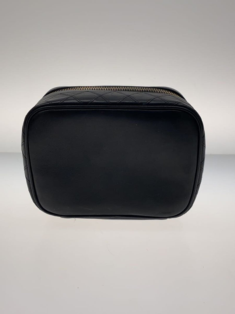 Chanel Pouch Sheepskin Blk Solid Color