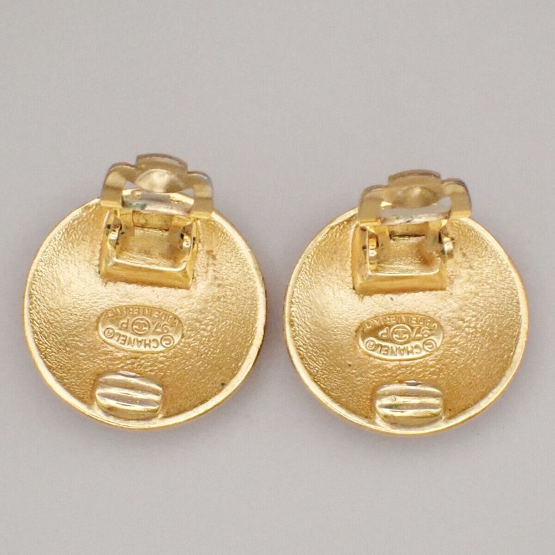 Chanel Cc Crown Motif Round Button