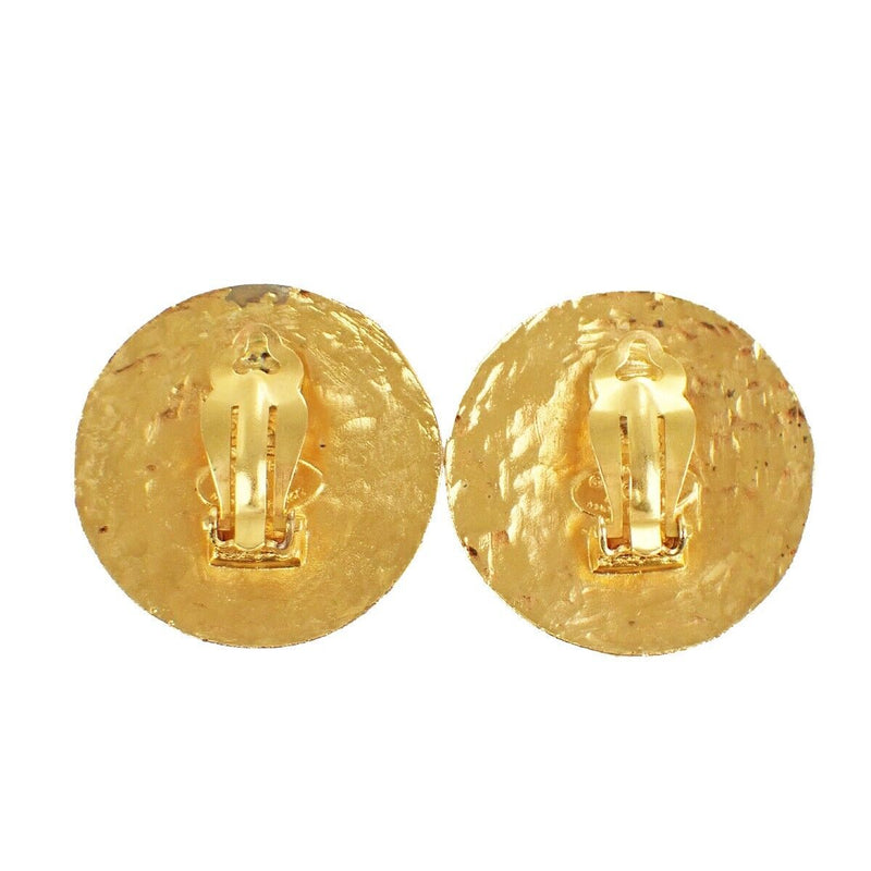 Chanel Cc Round Xl Button Earrings 28