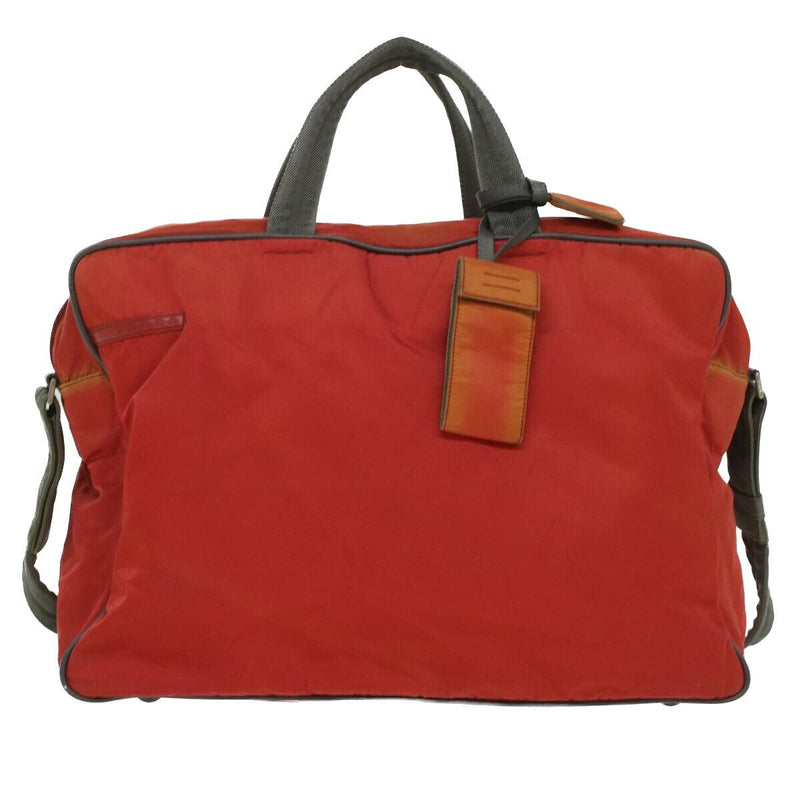 Prada Hand Bag Nylon 2Way Red