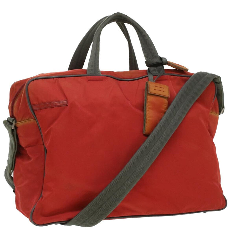 Prada Hand Bag Nylon 2Way Red