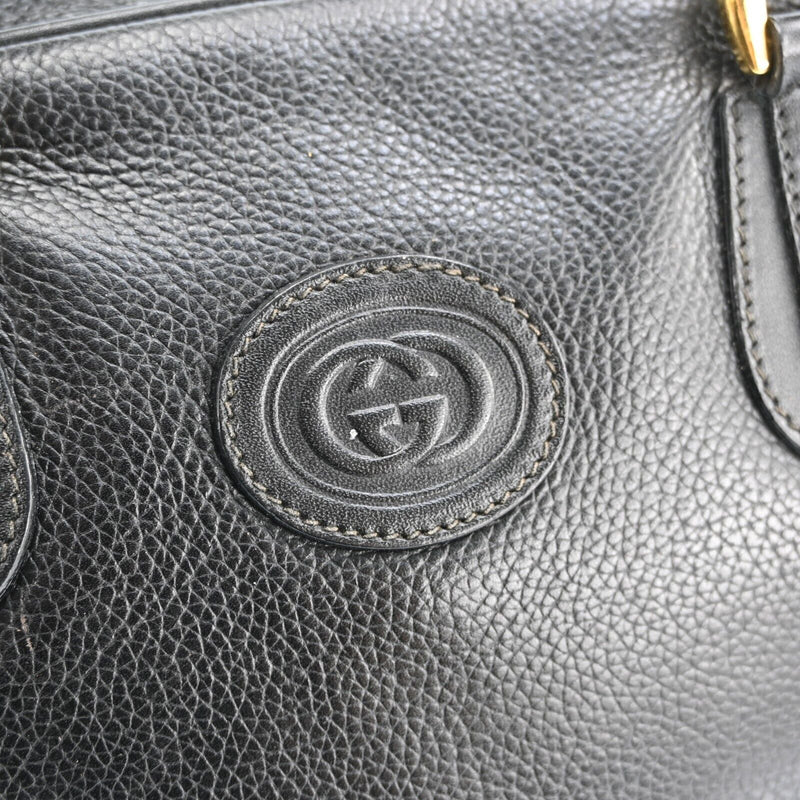 Gucci Hand Bag Gg Leather Black