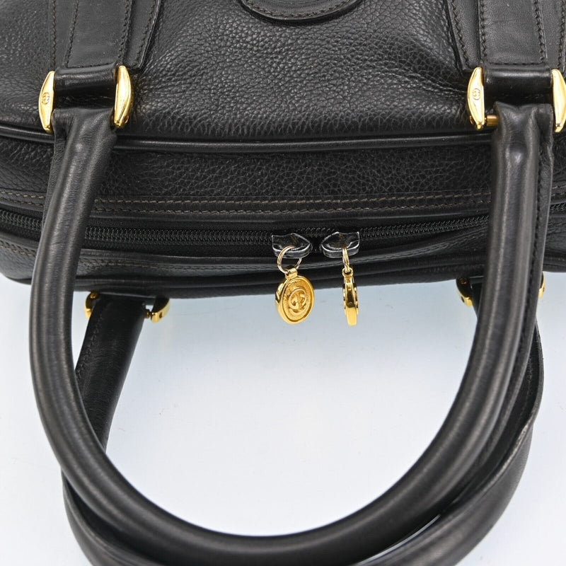 Gucci Hand Bag Gg Leather Black