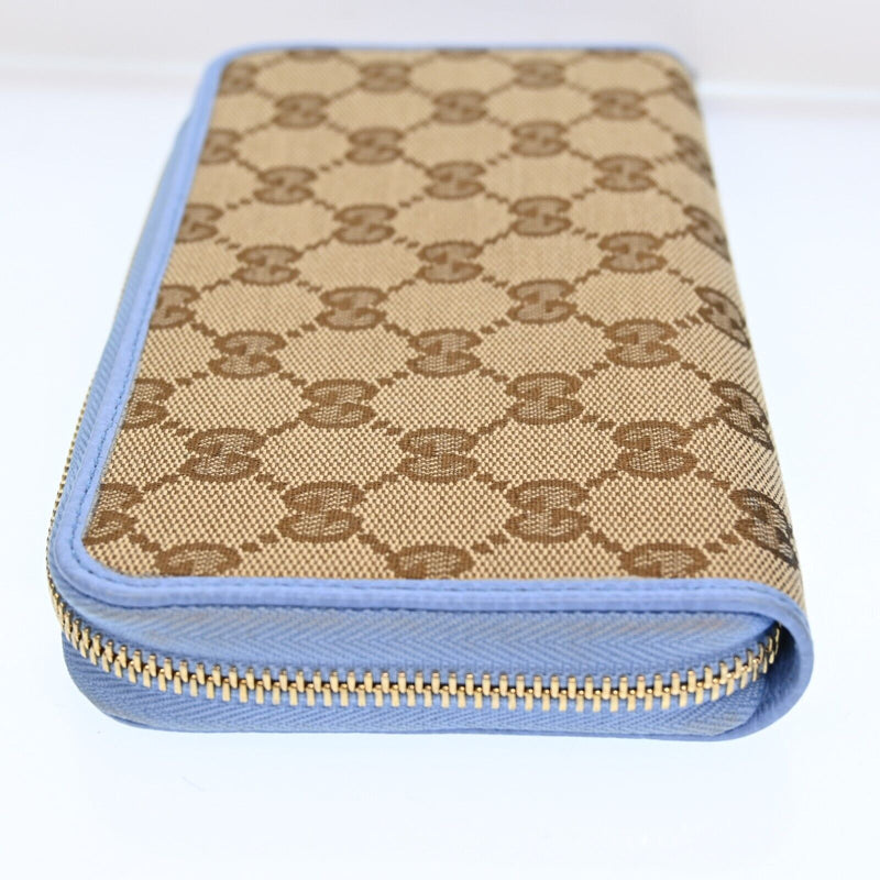 Gucci Gg Canvas Leather Zippy Long