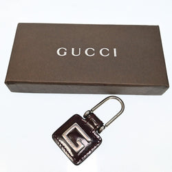 Gucci G Logo Key Chain Leather